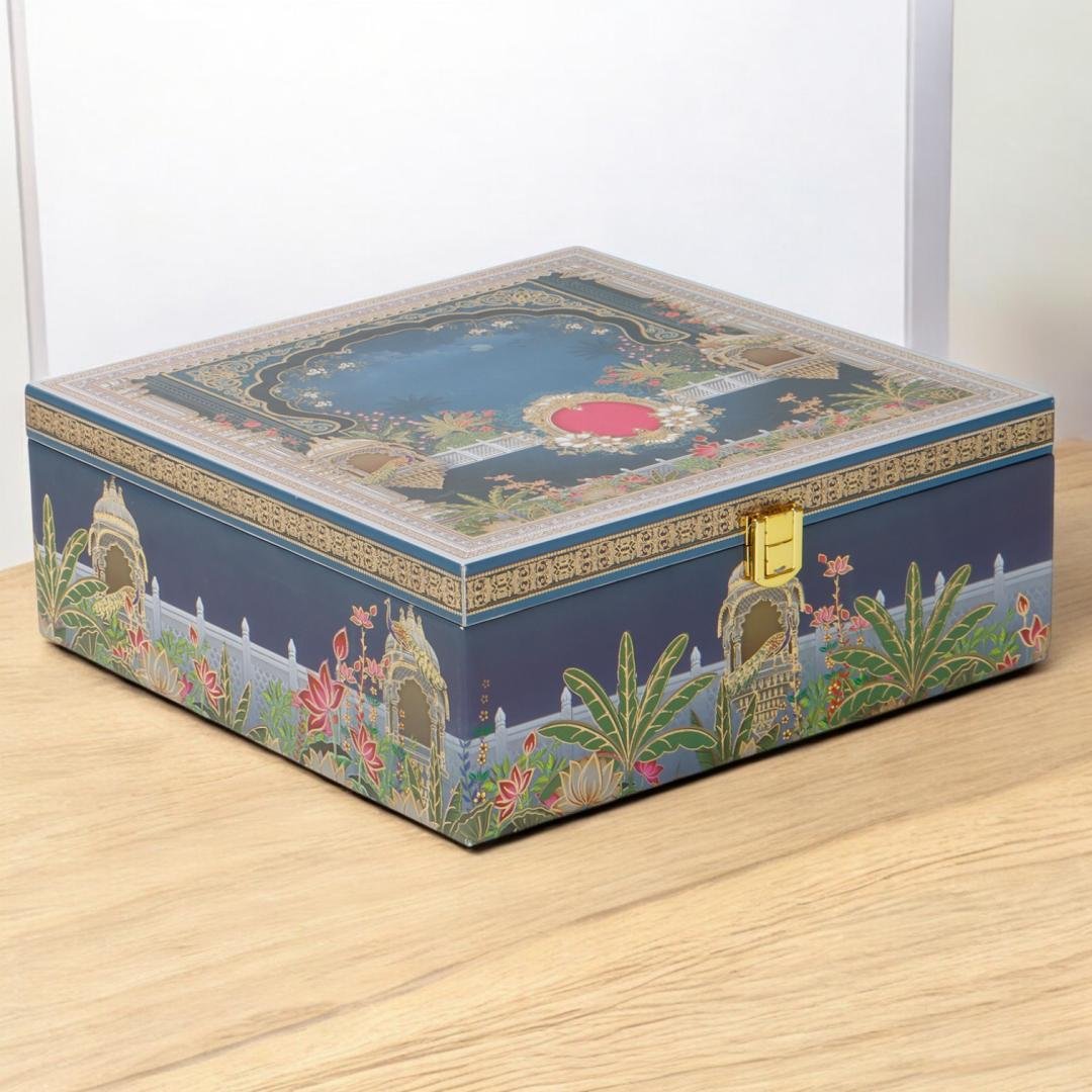 Classic Charm – 4 Jar MDF Dry Fruit Gift Box