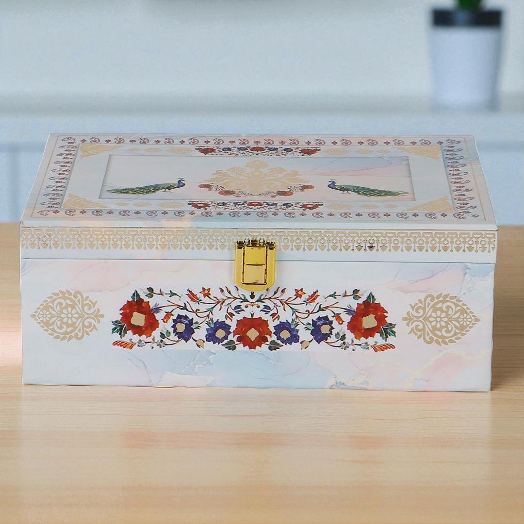 Elegant Duo – Wooden 2 Jar Dry Fruit Gift Box