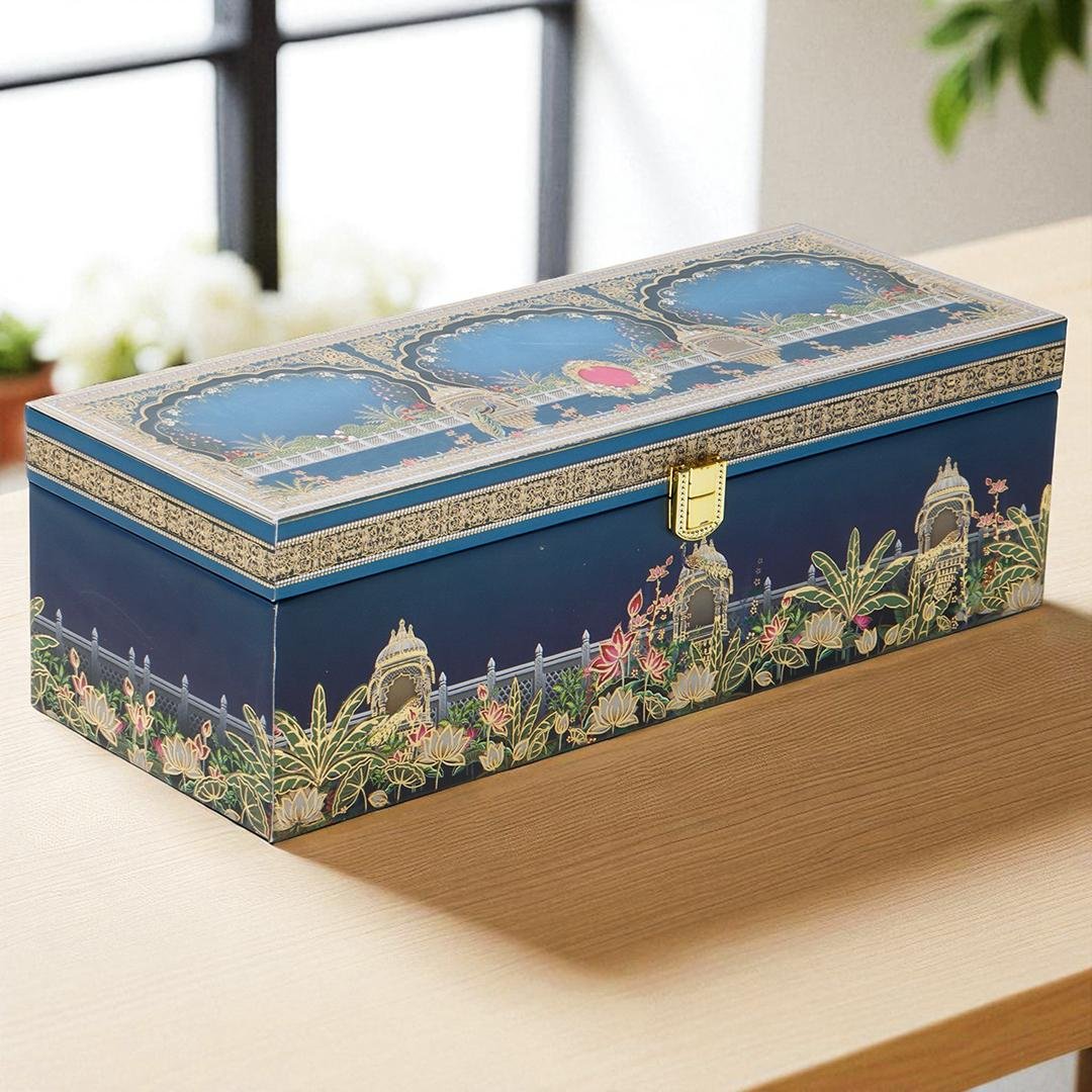 Golden Trio Treats – Elegant Wooden 3 Jar Gift Box