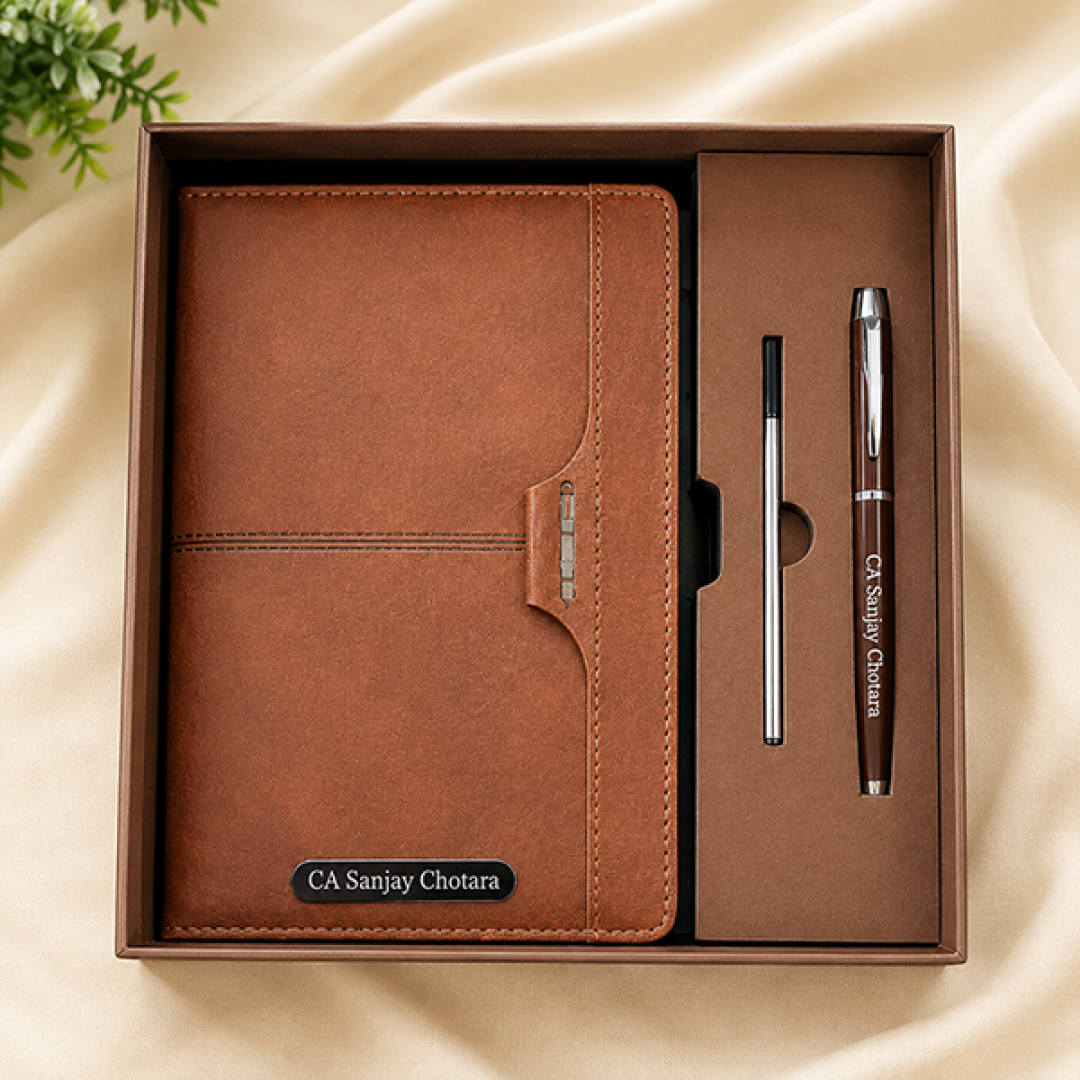 Premium Personalized  Diary & Pen Gift Set