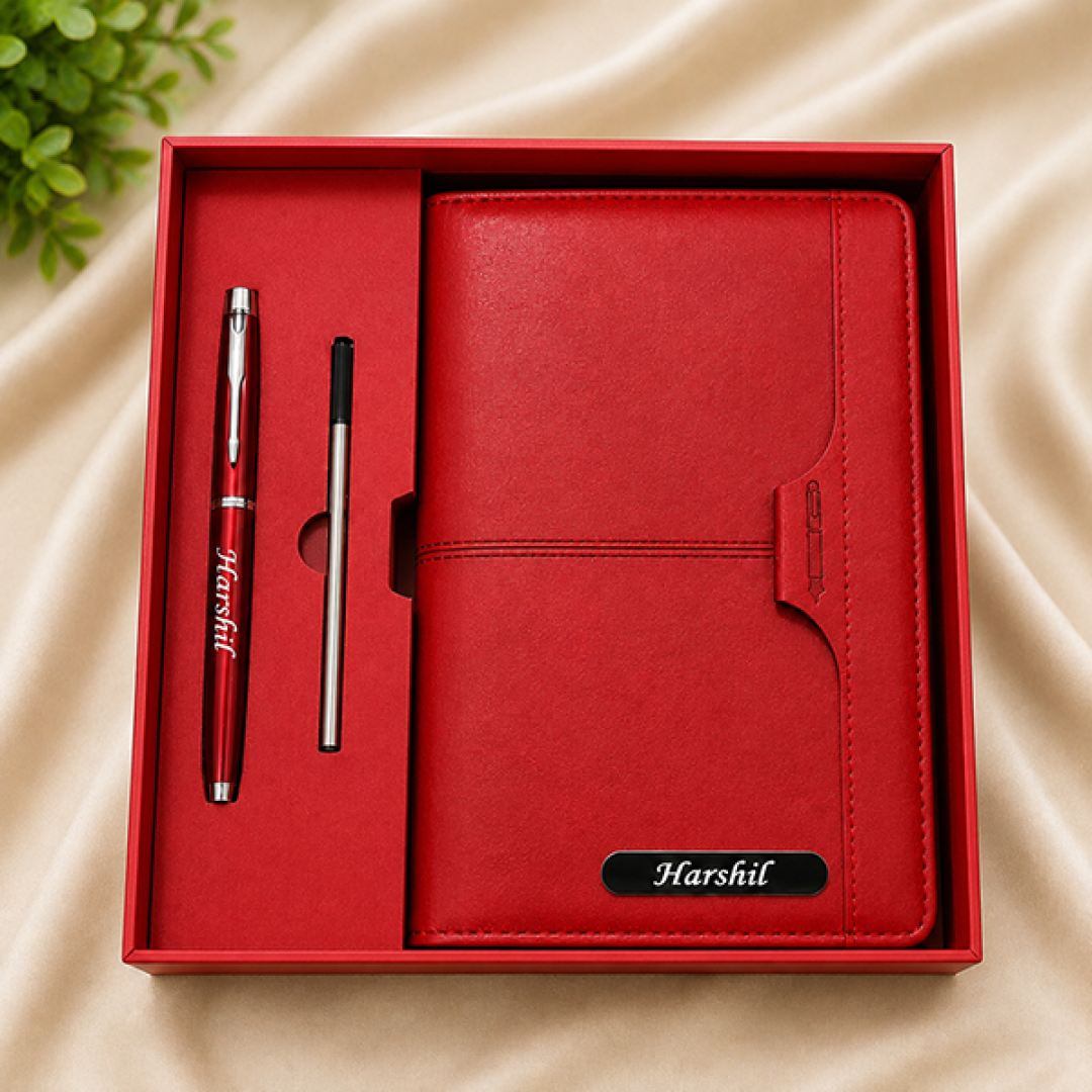 Premium Personalized  Diary & Pen Gift Set