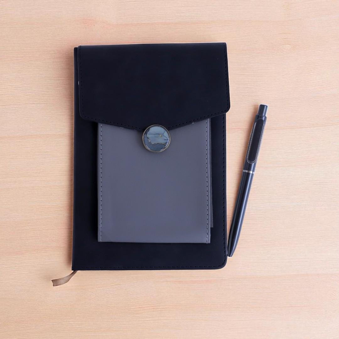 “Premium Signature Set – Customized Pen & Diary with Name & Logo”