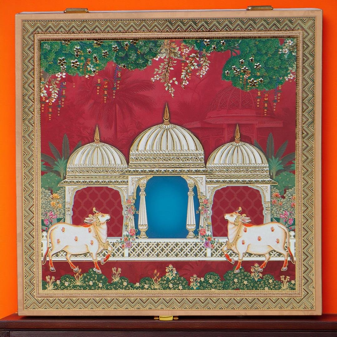 Royal Delight – Premium 4 Jar MDF Dry Fruit Box