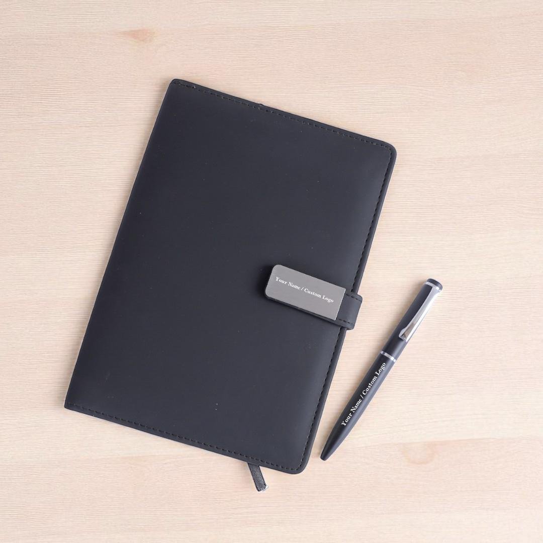 “Signature Combo – Customized Pen & Diary Set with Name & Logo”