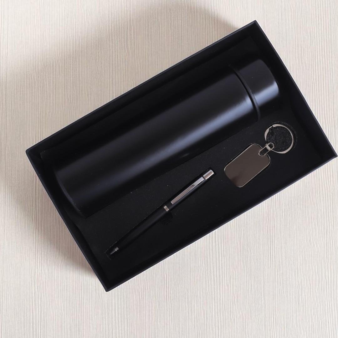 Trio Signature Set – Customized Pen, Keychain & Bottle with Name & Logo